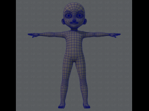 Base mesh boy character Modelo 3D
