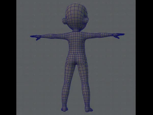 Personnage de gar&ccedil;on en maille de base Modèle 3D