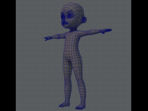 Base mesh boy character Modelo 3D