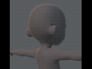 Base mesh boy character Modelo 3D