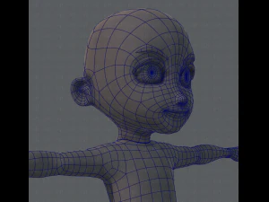 Personnage de gar&ccedil;on en maille de base Modèle 3D