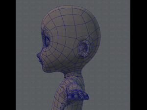 Base mesh boy character Modelo 3D