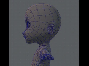 Personnage de gar&ccedil;on en maille de base Modèle 3D