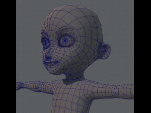Personnage de gar&ccedil;on en maille de base Modèle 3D