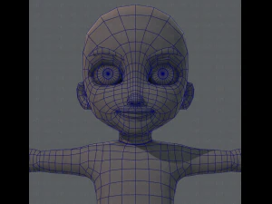 Personnage de gar&ccedil;on en maille de base Modèle 3D