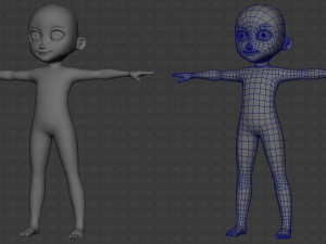 Base mesh boy character Modelo 3D