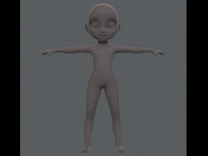 base mesh girl character 3D Model