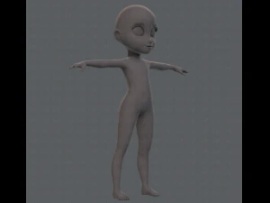 base mesh girl character 3D Model