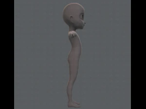 base mesh girl character 3D Model