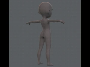 base mesh girl character 3D Model