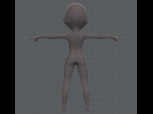base mesh girl character Model 3D