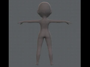 base mesh girl character 3D Model