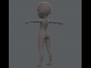 base mesh girl character Model 3D