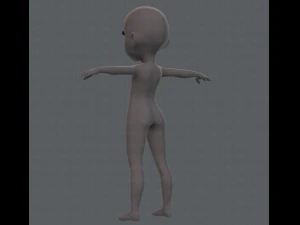 base mesh girl character 3D Model