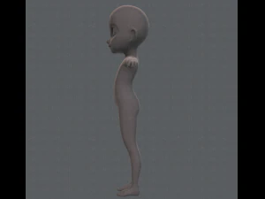 base mesh girl character 3D Model