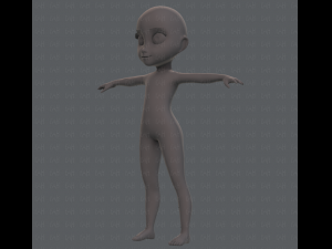 base mesh girl character Model 3D