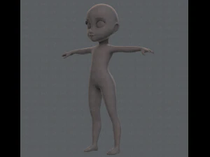 base mesh girl character 3D Model