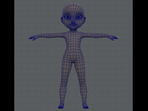 base mesh girl character Model 3D