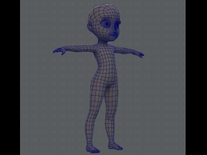 base mesh girl character Model 3D