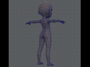base mesh girl character Model 3D