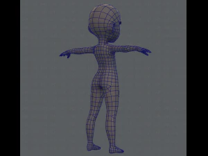 base mesh girl character 3D Model