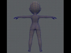 base mesh girl character 3D Model