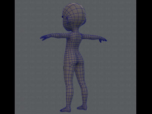 base mesh girl character Model 3D