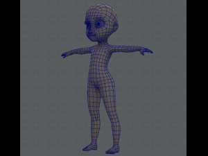 base mesh girl character Model 3D