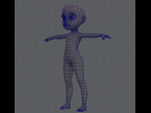 base mesh girl character 3D Model