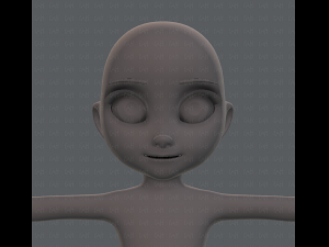 base mesh girl character Model 3D