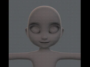 base mesh girl character 3D Model