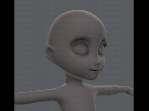 base mesh girl character Model 3D