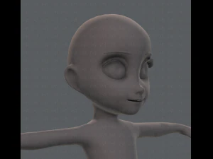 base mesh girl character 3D Model