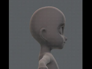 base mesh girl character 3D Model