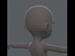 base mesh girl character Model 3D