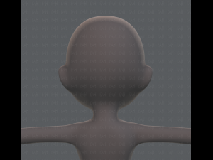 base mesh girl character Model 3D