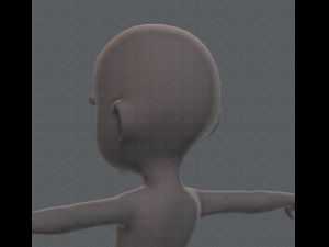base mesh girl character Model 3D