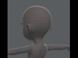 base mesh girl character 3D Model