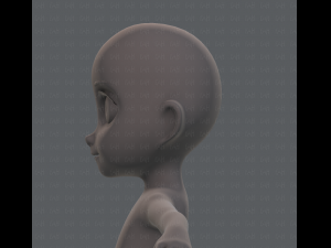 base mesh girl character Model 3D