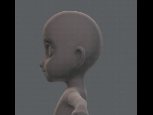 base mesh girl character 3D Model