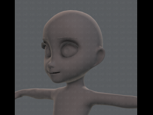 base mesh girl character Model 3D