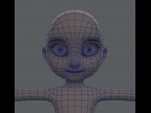 base mesh girl character Model 3D