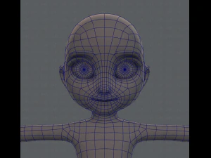 base mesh girl character 3D Model