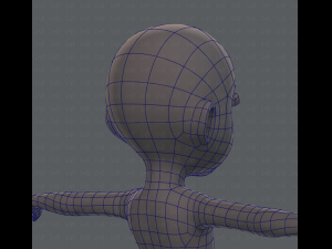 base mesh girl character Model 3D
