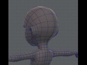 base mesh girl character Model 3D