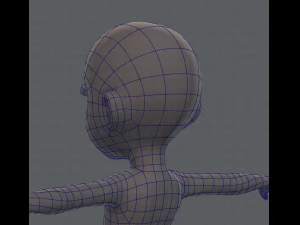 base mesh girl character 3D Model
