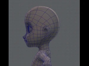 base mesh girl character 3D Model