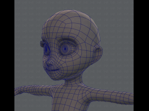 base mesh girl character Model 3D