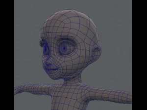 base mesh girl character 3D Model