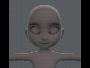 base mesh girl character Model 3D